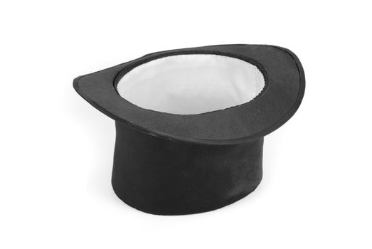 Black magic hat isolated on a white background