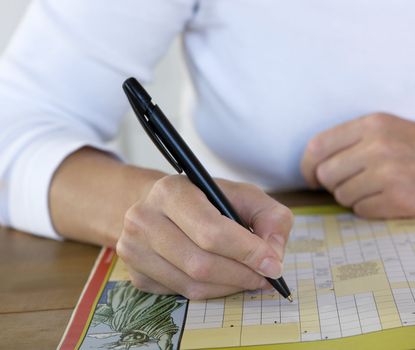 Close up of Crossword Puzzle