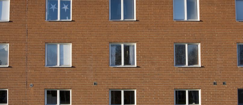 Full Frame of Brick Wall Building