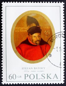 POLAND - CIRCA 1970: a stamp printed in the Poland shows King Stefan Batory, Painting by Anonymous Painter, circa 1970