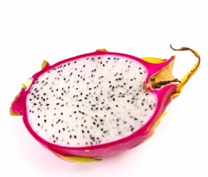 Dragon fruit isolted on white background, Hylocercus undatus (Haw) Brit. & Rose.