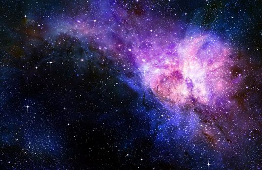 deep outer space background with stars and nebula