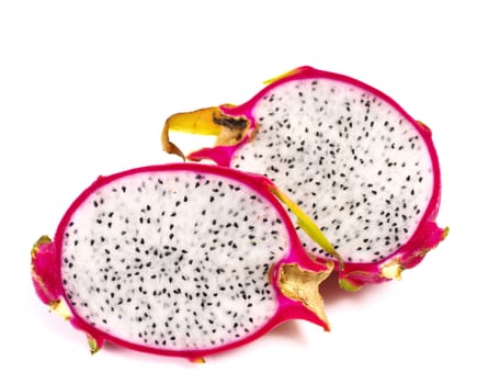 Dragon fruit isolted on white background, Hylocercus undatus (Haw) Brit. & Rose.