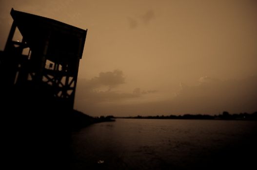 landscape of mekong river, thailand and laos