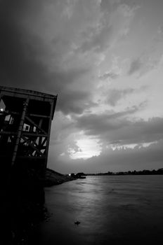 landscape of mekong river, thailand and laos