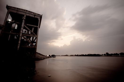landscape of mekong river, thailand and laos