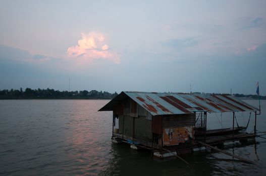 landscape of mekong river, thailand and laos