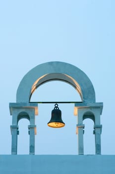 vintage belfry in greek style