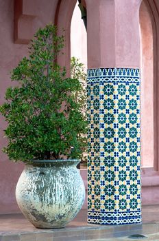 outside of building in Moroccan style 