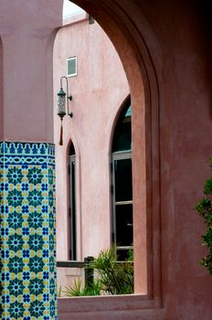 outside of building in Moroccan style 