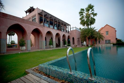 outside of building in Moroccan style 