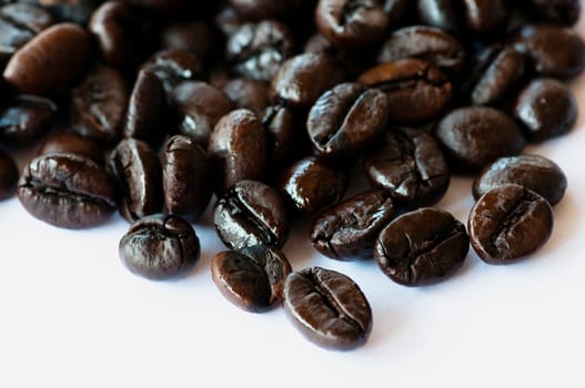 coffee beans on white background 