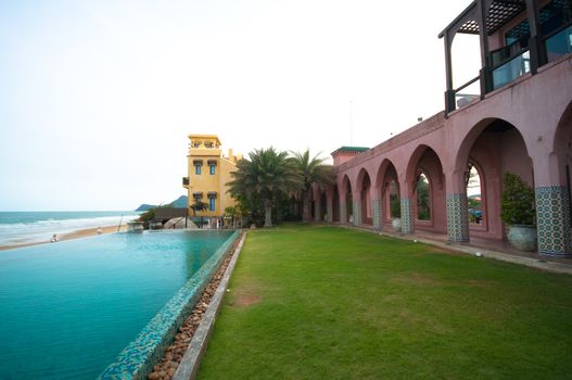 outside of building in Moroccan style 