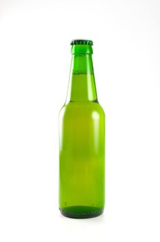 bottle of beer on white background