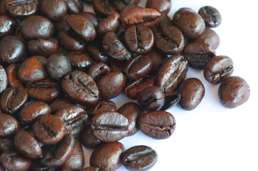 coffee beans on white background 