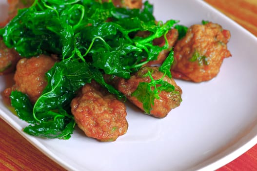 fried fish patty,a kind of Thai food 