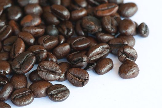 coffee beans on white background 