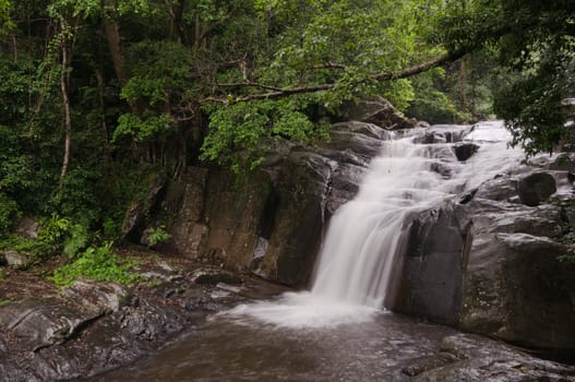 pa la-u waterfall,in Kang Krachan national park Thailand