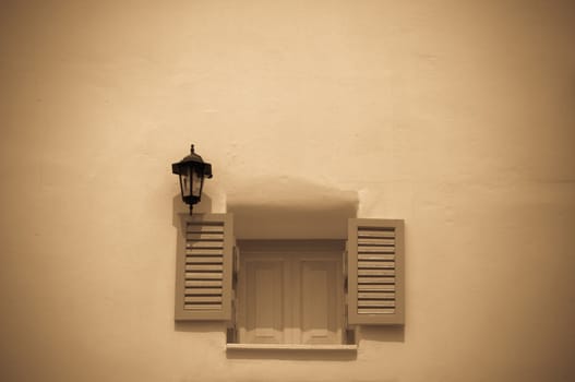 the vintage windows in Greek Style