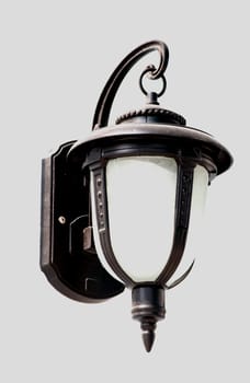 vintage street light lamp on the wall