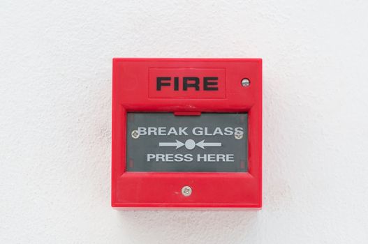 fire warn box on the wall