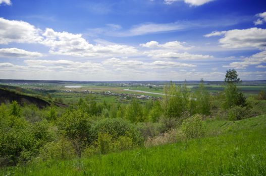 Landscape of summer day valley