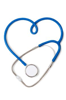 Stethoscope in the form of a heart sign