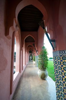 outside of building in Moroccan style 