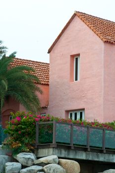 outside of building in Moroccan style 