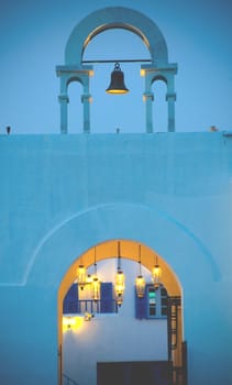 vintage belfry in greek style