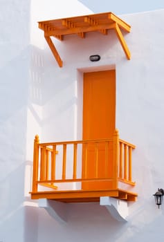 the yellow vintage windows in Greek Style