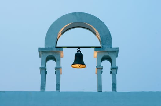 vintage belfry in greek style