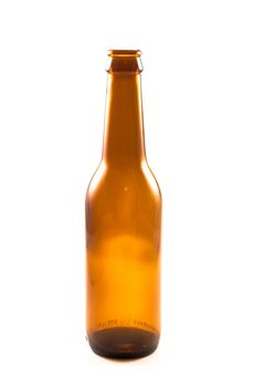 bottle of beer on white background