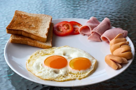 breakfast meal on the table
