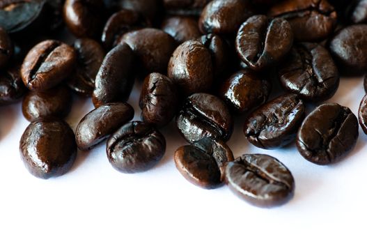 coffee beans on white background 