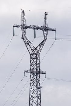 Power transmission tower, view from below