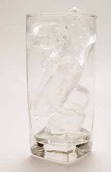 ice glass on white background