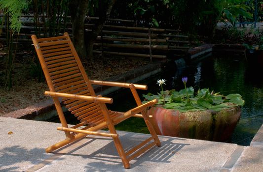 relaxe chair in the garden