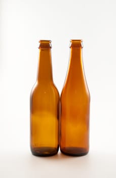 bottle of beer on white background