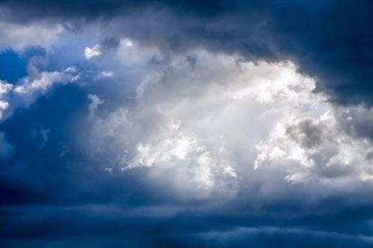 Natural background, a dark stormy sky