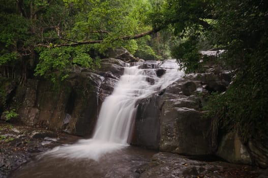 pa la-u waterfall,in Kang Krachan national park Thailand