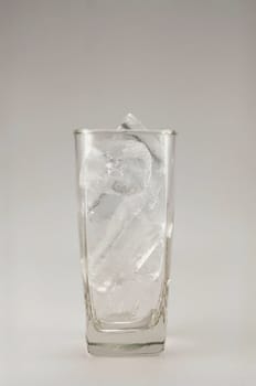 ice glass on white background