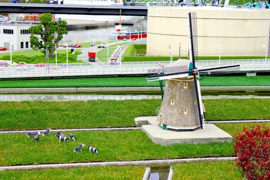 Madurodam - miniature city near  Hague in  Netherlands.