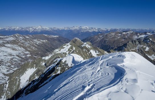 view from Diavolo di Tenda summit (2914m), Italy Alps