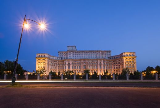 The Palace of the Parliament in Bucharest, Romania built by Ceausescu