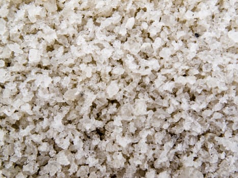 Background texture pattern of sea-salt, sodium chloride, crystals freshly produced in saltworks saline refinery