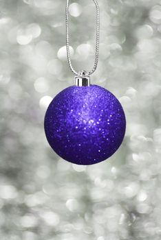 Christmas ball with sparkling background