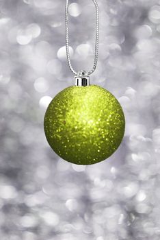 Christmas ball with sparkling background