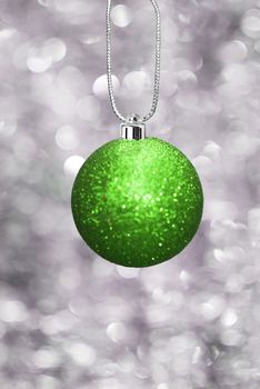 Christmas ball with sparkling background