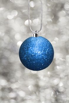 Christmas ball with sparkling background